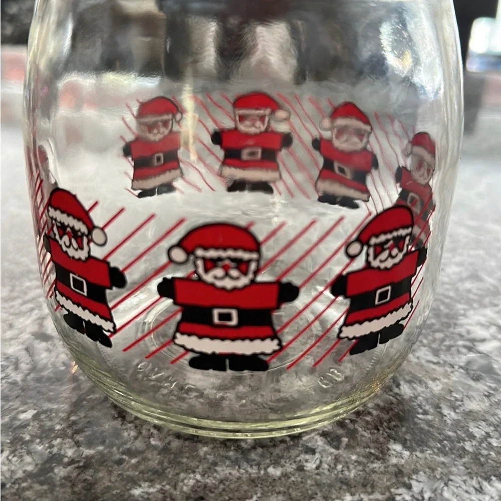 Vintage Carlton Glass Santa jar